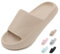 Yohoda Badeschuhe Damen Cozislides Original Slippers Herren Super Weich Wolken Hausschuhe rutschfeste Badelatschen Sommer Cloud Slides Dicke Sohle Badeschlappen Khaki 42/43