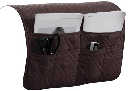 HonunG Armlehnenschoner,Sesselschoner,Sofaschoner rutschfest Wasserdicht,Sesselbezug mit 6 Taschen,Couch Bezug,Sesselschoner mit Armlehne (#1)