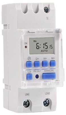 TM615 Digitaler Zeitschalter mit 16 Ein-/Ausschalten jeden Tag und 15 Gruppen Intelligente Kombination für Beleuchtungssteuerung (Farbe: TM615 220V 30A 5000W)