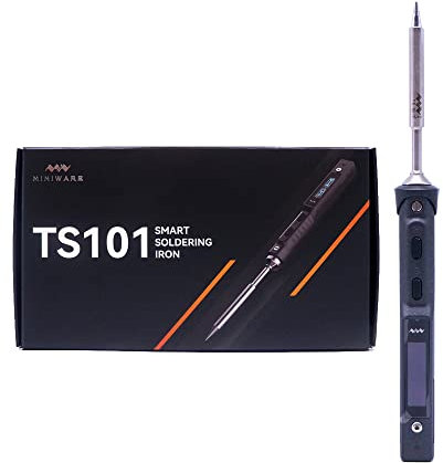 MINIWARE TS101 Saldatore B2 Tips Portatile Digit DC5525 USB-C 90W Temperatura Regolabile 50-400℃ Originale Digital OLED programmabile