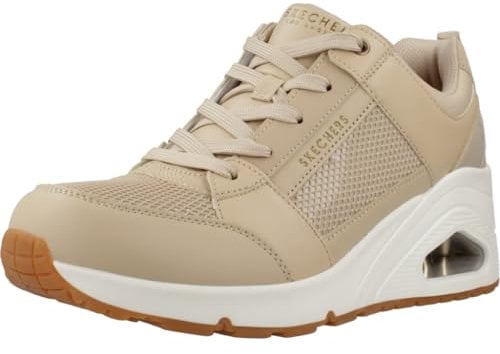 Skechers Damen UNO Wedge Everything Nice Sneaker, Natur, 40 EU