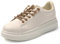 JOMIX Damen Laufschuhe Leder Turnschuhe Sportschuhe Sneaker Tennis Schuhe Freizeit Straßenlaufschuhe Atmungsaktiv (Beige, 40 EU)