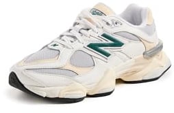 New Balance 9060 Unisex Sneakers, Weiß/Grün, 9.5 Women/8 Men