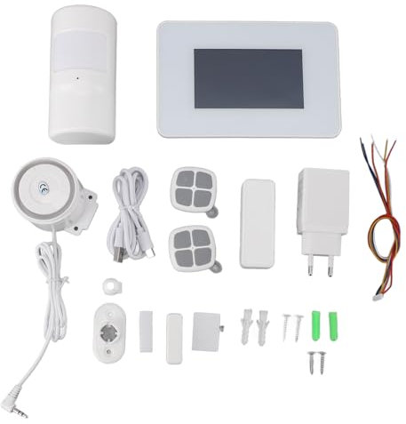 FTVOGUE Drahtloses GSM-Alarmpanel 2G 4G Smart Home-Sicherheitsalarmsystem mit Tür-Fenster-Sensor Bewegungssensor Zur Gewährleistung von Sicherheit und Schutz EU-Stecker 110 Bis 240 V