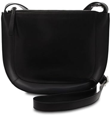 Giudi ® - Schulterriemen aus Rindsleder, Echtleder, Reißverschluss, ein Fach, Made in Italy (Schwarz) - 12331/GD-03, Schwarz , 21,00 x 27,00 x 6,00 cm