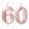 Rose Gold Number 60 Candles for Birthday Cake, 60th Birthday Candles 60 Birthday Candles 60th Candles for Cake, 60th Birthday Cake Candles Cake Toppers for 60 Year Old Women Rose Gold