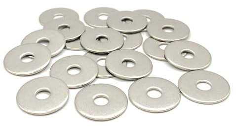 Rondelles métal M6 Inox Ø extérieur 24 mm | Rondelle plate extra large M6x24mm | Acier inoxydable A2 (V2A/304) norme NFE 25513 LL | Bois/Metal/Ecrous/Vis/etc : LOT DE 20 Pcs - ProRaje