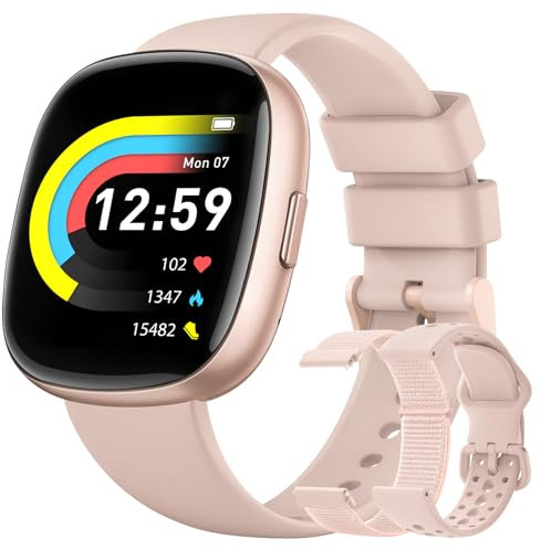Banlvs Smartwatch Uomo Donna: Orologio Smartwatch con Effettua/Risposta Chiamate Smart Watch con 24H Cardiofrequenzimetro/Contapassi/Sonno/SpO2