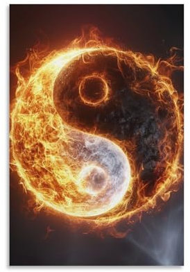 DHBANEIOK Yin Yang Bagua Leinwand Bilder,Wand Druck Gemälde Drucke Wandbilder,Modern Wall Art Poster Wohnzimmer Deko 08x12inch(20x30cm)