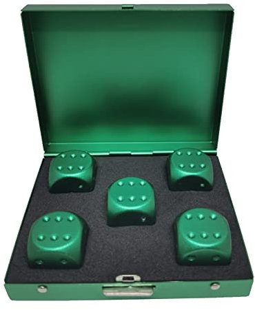 Itkcozcg 5 Pieces Portable 6 Sided Set Multi Colors With Storage Box For Board Game Silver Gold Green Red Blue