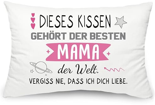 Yufansd Dekorative Kissenbezüge Mama Motiv Herz Stern Planet 50 x 75 cm Dekoration Geschenk
