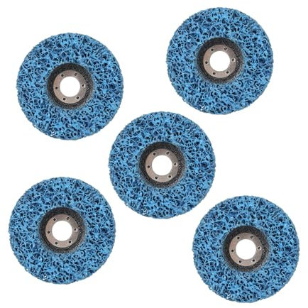 Disco abrasivo per rimuovere la vernice, per smerigliatrice angolare, pannelli auto, superfici in fibra di vetro, confezione da 5 (115 x 14 x 22 fori blu)