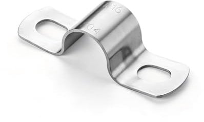 Mindwissup 16 Stück Schwerer U-Rohrschellen 16mm 304 Edelstahl Rohr Schlauchschnalle Befestigungsschelle Rohrhalterung