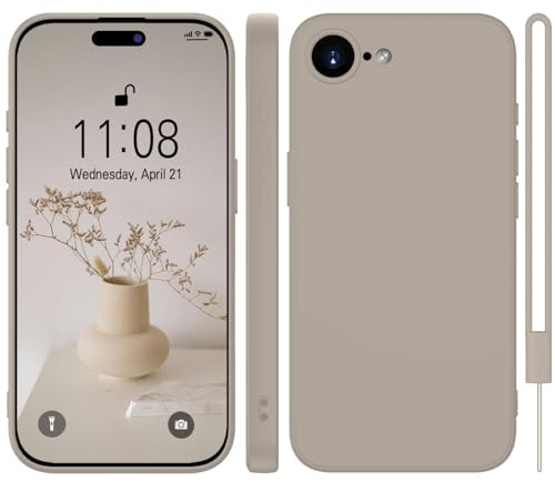 WXX für iPhone 16e Hülle Silikon Case 6.1'' Titanium Grau | Handyhülle für iPhone 16e Dünn Slim mit Microfiber,Kratzfeste Rundumschutz Case Hülle