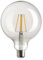 Lampadina G125 globo E27 LED filamento 12W resa 145W palla vetro luce naturale 4000K lampada decorativa pub, bar, locali commerciali, taverne, negozi, alimentazione 230V