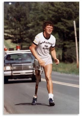 Terry Fox Insist on Running And Is Optimistic Poster Dekorative Malerei Leinwand Wandkunst Wohnzimmer Poster Schlafzimmer Malerei,Wandkunst Bilddruck Moderne Familienzimmer Dekor 16x24inch(40x60cm)