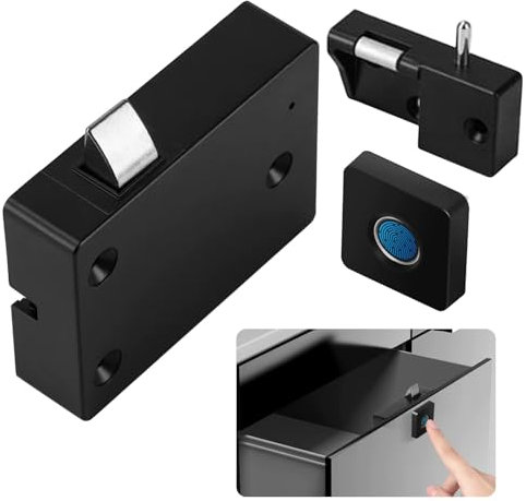 Aolawco Serrure avec empreinte digitale, serrure biométrique à empreintes digitales, serrure à empreintes digitales avec déverrouillage et contrôle par application, rechargeable par USB, pour la