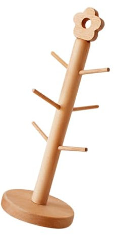 Holibanna 1pezzi Portabicchieri Da Cucina in Massello Faggio Organizer Per Bicchieri in Faggio Appendiabiti Per Bicchieri