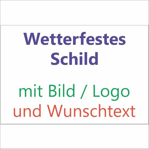 Kiwistar UG - Schilder selbst gestalten - Schild personalisiert 3mm - Firmenschild - DIN A6 quer - 148,8x105 mm bedruckt - personalisierte Geschenke - Dekoration Wohnung, Werkstatt, Büro - Firmenlogo