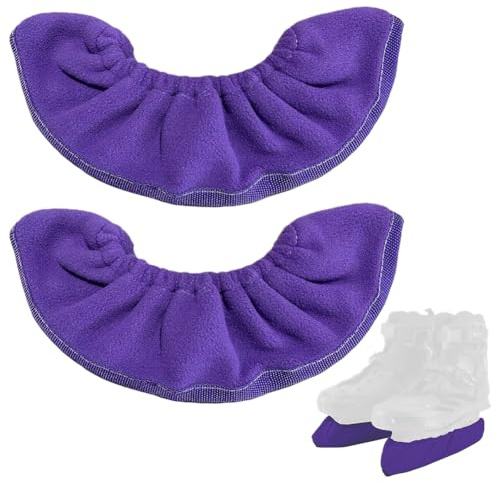 CREATCABIN Lila Schlittschuhschoner Kufenschoner Aus Samt Für Sport Hockey Eiskunstlauf Soaker Kufenschutz Zum Trockenhalten Und Schützen Für Hockey Eiskunstlauf Soaker Erwachsene Sport Blau Violett
