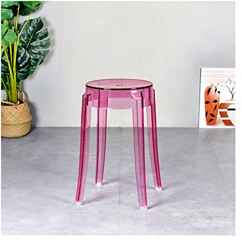 Taburete Alto apilable de 45 cm - Silla Alta de plástico con Altura de mostrador para Isla de Cocina y Comedor, Uso Interior y Exterior, diseño Compacto, Duradero y Elegante.