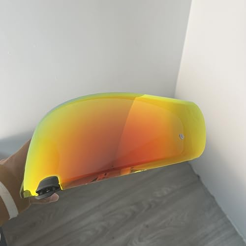 XYJTC Motociclo Visiera HJ20M for HJC HJ20M C70,FG-17,FG-ST,IS-17 Visiera protettiva UV Casco Moto (Argento - for il giorno)(Deep Red-for Day)