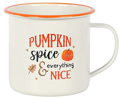 Tech Island Pumpkin Spice Halloween Mug Autumn Drinkware for Hot & Cold Beverages Coffee or Tea Camping Mug for Indoor Outdoor Use
