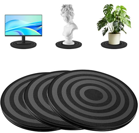 ROEOWENE 3pcs Supporto Girevole di 360 ° con Cuscinetti a Sfera Piatto | Girevole Piattaforma 20CM Base Girevole per tv Piattaforma Roteante Base Rotante Piatto per Piante,Bonsai,Artigianato,Monitor