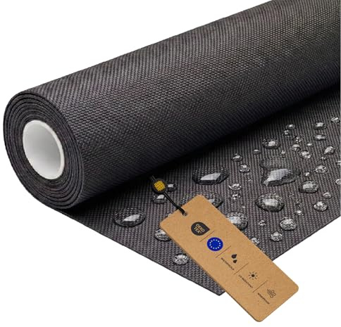 LOMIQ Polyesterstoff Wasserdicht, 100x150 cm, Dunkelgrau, 366 g/m2, Meterware Stoff Outdoor, Reißfest & Pflegeleicht, Material für Markisenstoff, Segeltuch, Gartenmöbel, Zelte, Rucksäcke