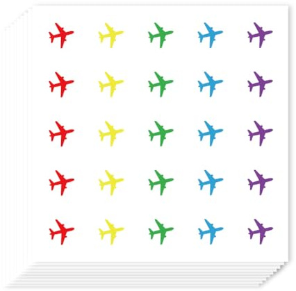AHANDMAKER 500 Stück Reise Flugzeug Planer Aufkleber Reise Planer Aufkleber Kleine Reise Aufkleber Für Beschriftung Scrapbooking Wasser Flasche Laptop Kalender Umschlag Album Dekoration