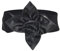 Big Satin Flower Wide Elastic Belt - Black