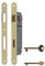 Serratura AGB Patent Grande Foro mm 50 Quadro mm 8 (OTTONATA) frontale mm18