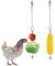 Vinnykud 2 Pièces Poulet Légumes Brochette Porte-Fruits Support De Nourriture Jouet mangeoire en Acier Inoxydable pour Poules Oiseaux