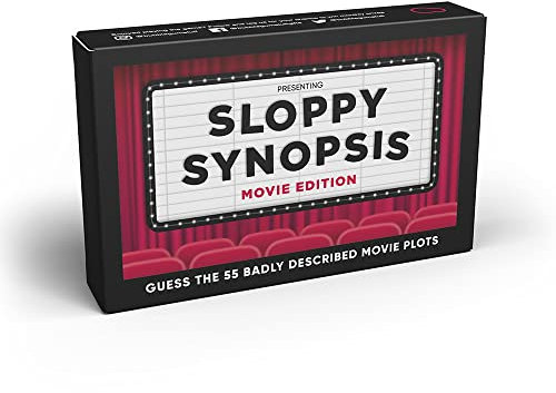 Bubblegum Stuff Sloppy Synopsis Kartenspiel - Schlecht beschriebene Filme Quizspiel - 55 Lernkarten - Lustiges Familienspiel für alle Altersgruppen - Perfekt für Partys & Spieleabende