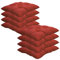 NYVI Stuhlkissen 38x38 cm ComfySeat Rot 8er Set - Sitzkissen mit 6 cm Comfort Sitzpolster - Indoor & Outdoor - Gartenstuhlkissen aus Baumwoll-Mischgewebe - ÖkoTex 100