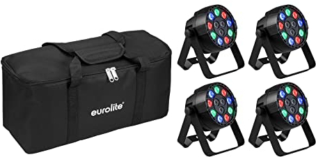EUROLITE Set 4x AKKU Mini PARty RGBW Spot MK2 + Soft-Bag