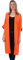 Malito - Damen Kimono - Cardigan für den Sommer - Tunika Poncho Blazer für den Alltag - Strand Party Bikini Cover Up Basic 2342 (Größe: 34-42 orange)