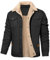Voqeen Veste Homme Cargo en Polaire d'hiver pour Militaire Épaissir Coupe-Vent Coton Manteau Homme Hiver Chaude Avec Revers