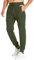 JustSun Jogginghose Herren Trainingshose Männer Sporthose Herren Lang Baumwolle Fitness Freizeithose Herren Reissverschluss Taschen Grün L