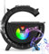 FM Radio Speaker, Solar Bluetooth Speaker with Super Bright Flashlight and FM Radio, Portable Speaker Radio with Sensitive Antenna for Indoor Outdoor Camping (Round big G, with Shoulder Strap)