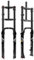 BSFHQS Fahrrad Federgabel 26 Zoll 4.0 Fat Tire Luftfedergabel Gerade Fahrrad Gabel 160mm Federweg Zugstufe Einstellbar 9 * 135mm QR Scheibenbremse Manuelles Lockout(Black)