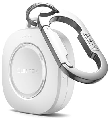 SURITCH Tragbares Ladestation kompatibel mit Samsung Watch, 1100 mAh Kabelloses Ladegerät Magnetisches mit Schlüsselanhänger für Galaxy Watch 6/5/4/3/5 Pro/6 Classic/4 Classic/Active Serie(weiß)