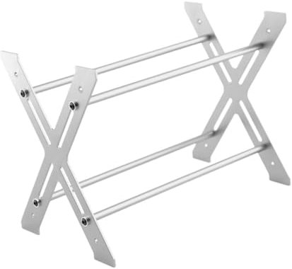 Perfeclan RC Car Wheel Lager Rack Tire Organizer Display Regal Multi -Reifen RC Crawler Reifenrad Randhalter für 1/10 Fahrzeuge Crawler, Silber