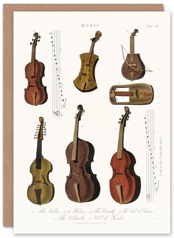 Artery8 Encyclopedia Londinensis Art Card Antique Violin Viola Cello
