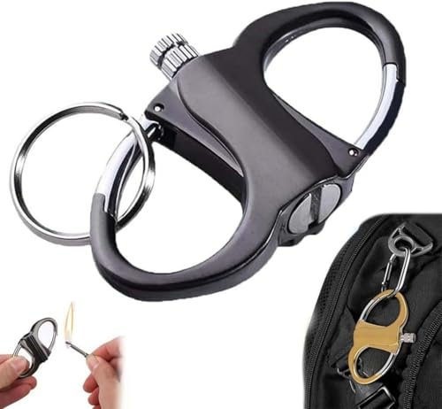 mafuseBriquet Porte-clés, Briquet Allumette Intemporel avec Porte-clés, Portable, réutilisable, allumettes Multi-usages, Briquet Allumette de Camping en Plein air, sans gaz Butane