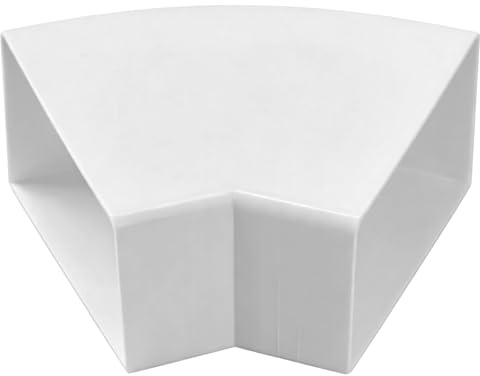Bogen Flachkanal Lüftung Rohr Kanal System Abluft Zuluft Lüftungskanal 45° (90 x 220 mm)