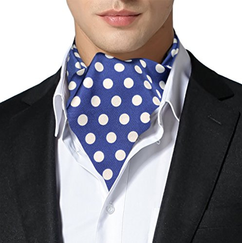 Remo Sartori – Ascot Krawattenschal für Herren, Aus Reiner Seide, Maxi Punktmuster, Made in Italy