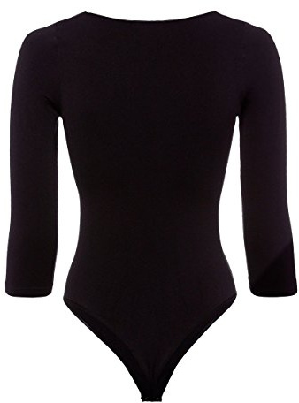 FALKE Damen Stringbody Body atmungsaktive Baumwolle leicht schimmernd 3/4 Arm elegant nahtlos mit Rundhals Ausschnitt zartes Gefühl auf der Haut 1 Stück
