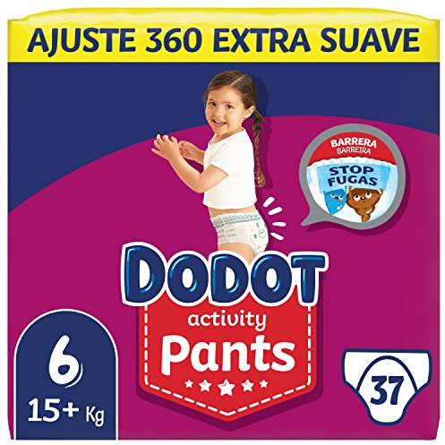 Dodot Activity Windelhose Größe 6, einfach zu wechseln mit Luftkanälen 37 Windeln, 15 kg