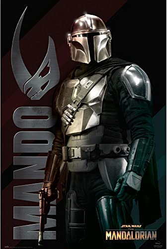 Star Wars - The Mandalorian - Mando - Poster Plakat Größe 61x91,5cm + 1 Packung tesa Powerstrips® - Inhalt 20 Stück